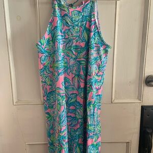 Lilly Pulitzer pink and blue‎ dress, size large, NWT